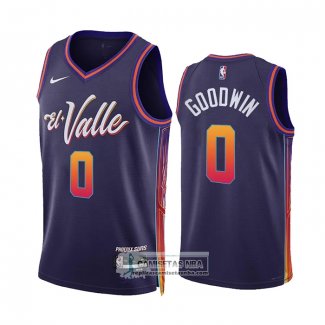 Camiseta Phoenix Suns Jordan Goodwin NO 0 Ciudad 2023-24 Violeta