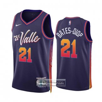 Camiseta Phoenix Suns Keita Bates-Diop NO 21 Ciudad 2023-24 Violeta