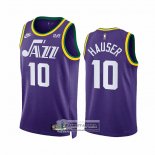 Camiseta Utah Jazz Joey Hauser NO 10 Classic 2023-24 Violeta