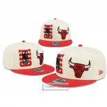 Gorra Chicago Bulls Adjustable 2022 NBA Draft 9FIFTY Crema Rojo