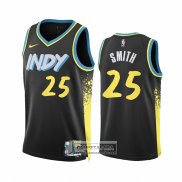 Camiseta Indiana Pacers Jalen Smith NO 25 Ciudad 2023-24 Negro