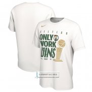 Camiseta Manga Corta Boston Celtics 2024 NBA Finals Champions Celebration Parade Blanco