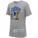 Camiseta Manga Corta Dallas Mavericks 2024 NBA Finals Revolution Gris