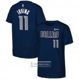 Camiseta Manga Corta Dallas Mavericks Kyrie Irving 2024 NBA Finals Azul