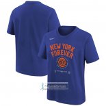 Camiseta Manga Corta New York Knicks 2024 NBA Playoffs Mantra Azul