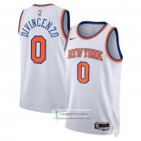 Camiseta New York Knicks Donte Divincenzo NO 0 Association Blanco