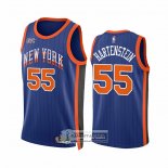 Camiseta New York Knicks Isaiah Hartenstein NO 55 Ciudad 2023-24 Azul