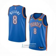 Camiseta Oklahoma City Thunder Jalen Williams NO 8 Icon Azul