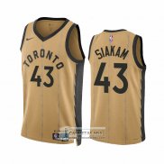 Camiseta Toronto Raptors Pascal Siakam NO 43 Ciudad 2023-24 Oro