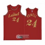 Camiseta Cleveland Cavaliers Justin Powell NO 24 Ciudad 2023-24 Rojo