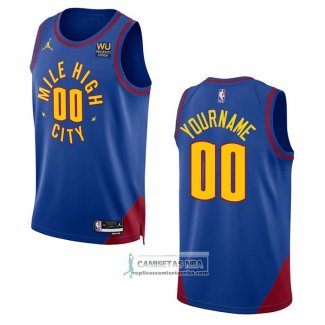 Camiseta Denver Nuggets Personalizada Statement 2022-23 Azul