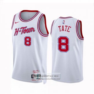 Camiseta Houston Rockets Jae'Sean Tate NO 8 Ciudad 2023-24 Blanco