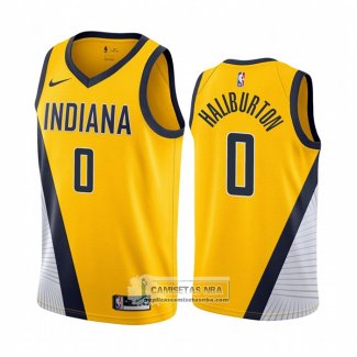 Camiseta Indiana Pacers Tyrese Haliburton NO 0 Statement 2022-23 Amarillo