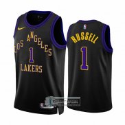 Camiseta Los Angeles Lakers D'Angelo Russell NO 1 Ciudad 2023-24 Negro