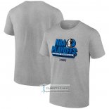 Camiseta Manga Corta Dallas Mavericks 2024 NBA Playoffs Gris