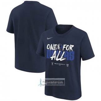 Camiseta Manga Corta Dallas Mavericks 2024 NBA Playoffs Mantra Azul