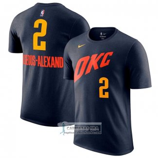 Camiseta Manga Corta Oklahoma City Thunder Shai Gilgeous-Alexander Ciudad 2023-24 Azul