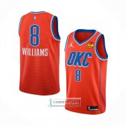 Camiseta Oklahoma City Thunder Jalen Williams NO 8 Statement Naranja