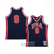 Camiseta USA 1984 Michael Jordan NO 9 Azul