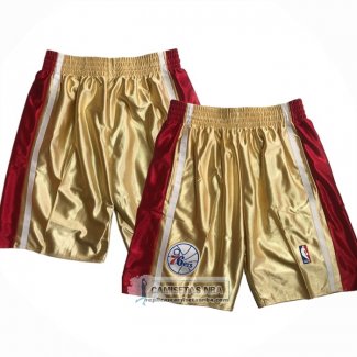 Pantalone Philadelphia 76ers Mitchell & Ness Oro