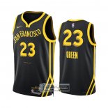 Camiseta Golden State Warriors Draymond Green NO 23 Ciudad 2023-24 Negro
