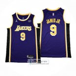 Camiseta Los Angeles Lakers Bronny James NO 9 Statement Violeta1