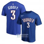 Camiseta Manga Corta Oklahoma City Thunder Josh Giddey NO 3 Azul