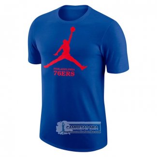 Camiseta Manga Corta Philadelphia 76ers Essential Jumpman Azul