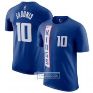 Camiseta Manga Corta Sacramento Kings Domantas Saboni Ciudad 2023-24 Azul