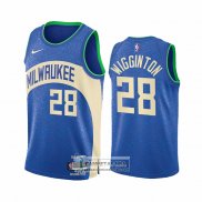 Camiseta Milwaukee Bucks Lindell Wigginton NO 28 Ciudad 2023-24 Azul