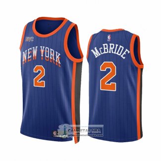 Camiseta New York Knicks Miles Mcbride NO 2 Ciudad 2023-24 Azul