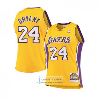 Camiseta Nino Los Angeles Lakers Kobe Bryant NO 24 Mitchell & Ness 2008-09 Amarillo