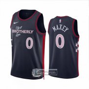 Camiseta Philadelphia 76ers Tyrese Maxey NO 0 Ciudad 2023-24 Azul