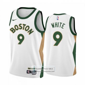 Camiseta Boston Celtics Derrick White NO 9 Ciudad 2023-24 Blanco