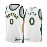Camiseta Boston Celtics Jayson Tatum NO 0 Ciudad 2023-24 Blanco