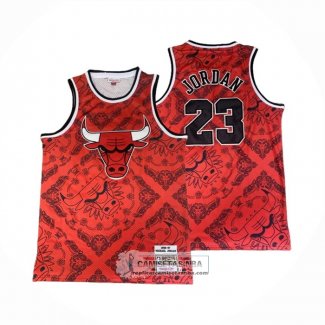 Camiseta Chicago Bulls Michael Jordan NO 23 Mitchell & Ness 1996-97 Rojo2