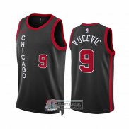 Camiseta Chicago Bulls Nikola Vucevic NO 9 Ciudad 2023-24 Negro