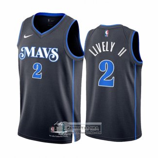 Camiseta Dallas Mavericks Dereck Lively II NO 2 Ciudad 2023-24 Azul