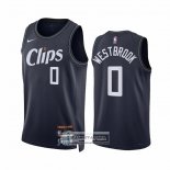 Camiseta Los Angeles Clippers Russell Westbrook NO 0 Ciudad 2023-24 Azul