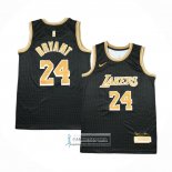 Camiseta Los Angeles Lakers Kobe Bryant NO 24 Select Series Oro Negro