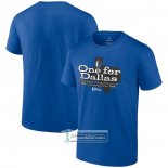 Camiseta Manga Corta Dallas Mavericks 2024 Western Conference Champions Layup Drill Azul