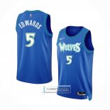 Camiseta Minnesota Timberwolves Anthony Edwards NO 5 Ciudad Azul