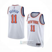 Camiseta New York Knicks Jalen Brunson NO 11 Association 2022-23 Blanco