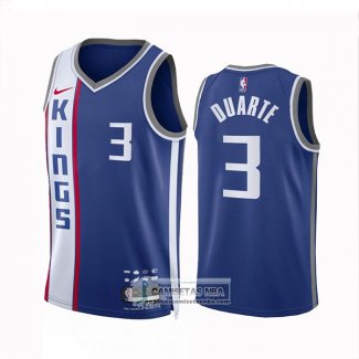 Camiseta Sacramento Kings Chris Duarte NO 3 Ciudad 2023-24 Azul