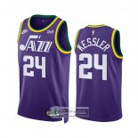 Camiseta Utah Jazz Walker Kessler NO 24 Classic 2023-24 Violeta
