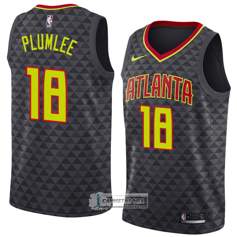 Camisetas NBA Atlanta Hawks Miles Plumlee Icon 2018-19 Negro replicas ...