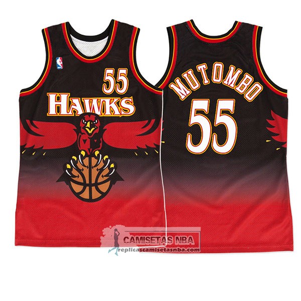 Camisetas NBA Hawks Dikembe Mutombo Hardwood Classic 2017-18 Negro ...