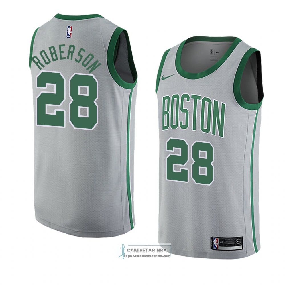 Camisetas NBA Boston Celtics Jeff Roberson Ciudad 2018-19 Gris replicas ...