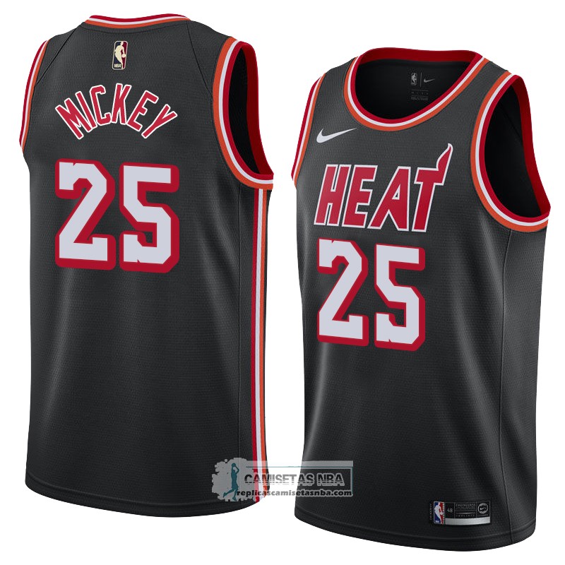 Camisetas NBA Miami Heat Jordan Mickey Classic 2018 Negro replicas ...