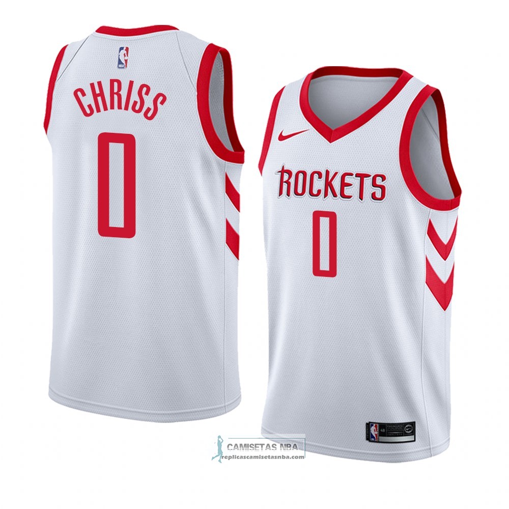 Camisetas NBA Houston Rockets Marquese Chriss Association 2018 Blanco ...